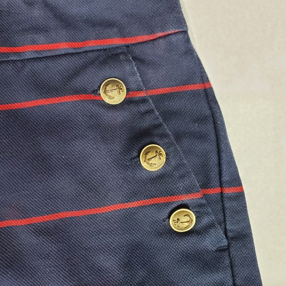 Tommy Hilfiger Red and Blue Striped Nautical Shorts Anchor Buttons Pockets Sz 00 - Picture 3 of 10